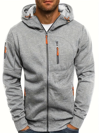 Casual sportieve heren hoodie met comfortabele pasvorm – Elias