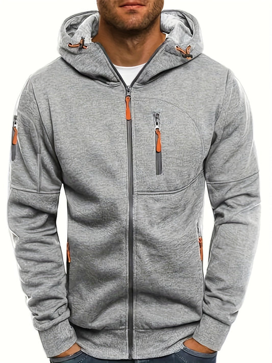 Casual sportieve heren hoodie met comfortabele pasvorm – Elias