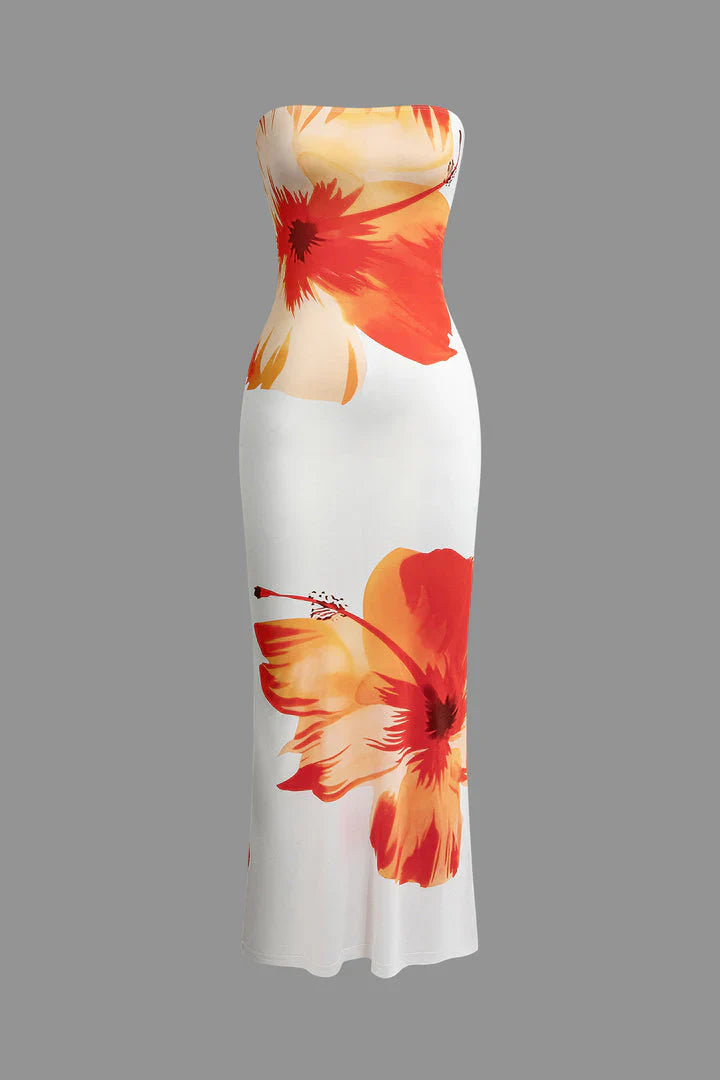Strapless maxi jurk stretch en elegant dames – Alina