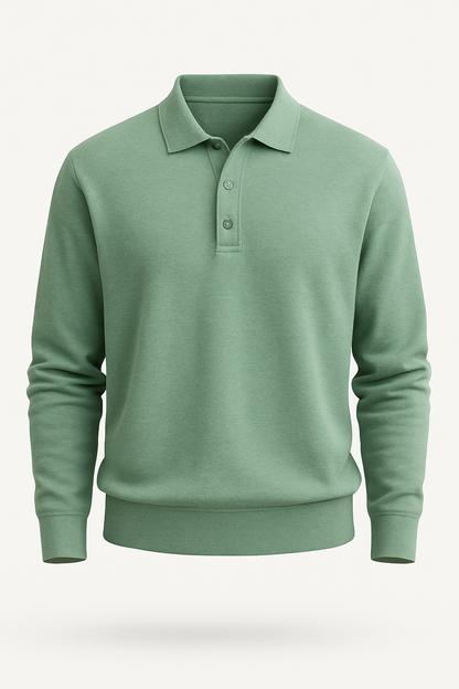 Polo met Lange Mouwen en Knoopsluiting – Victor