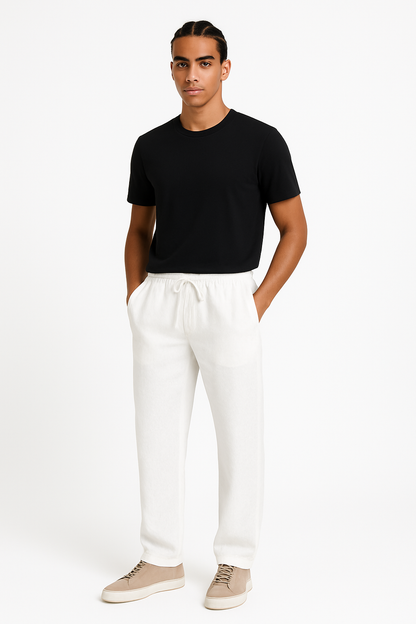 Linnen Herenbroek – Baggy Zomer Comfort Fit – Tenaro