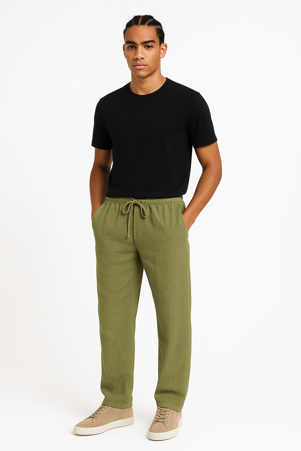 Linnen Herenbroek – Baggy Zomer Comfort Fit – Tenaro