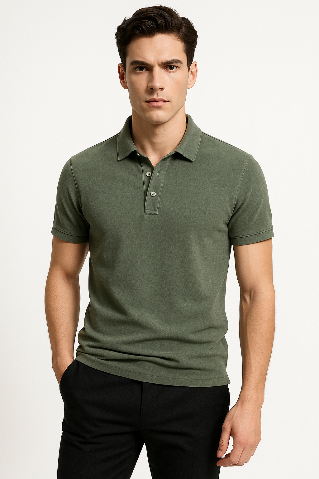 Heren poloshirt katoen ademend slim fit – Jan