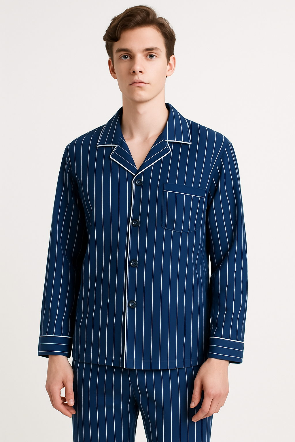 Stijlvolle Herenpyjama met Gestreept Ontwerp voor Ultiem Comfort – Tom