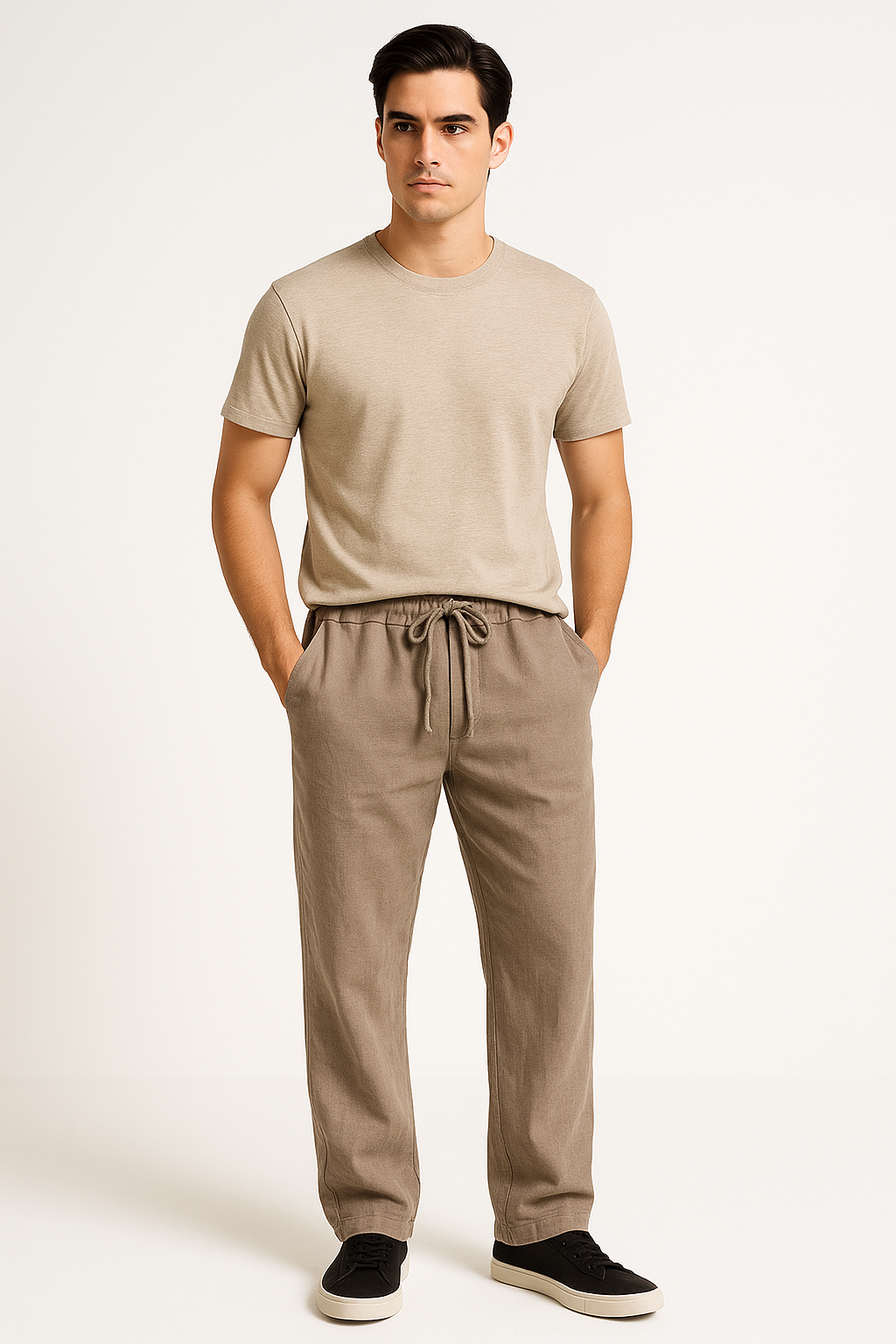 Linnen Herenbroek – Baggy Zomer Comfort Fit – Tenaro