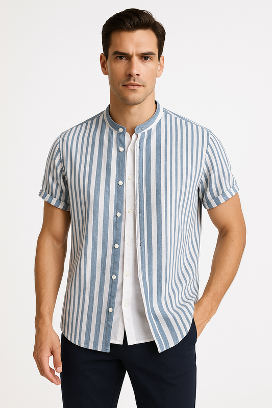 Linnen Overhemd Heren – Zomer, Streep & Casual | Calviro