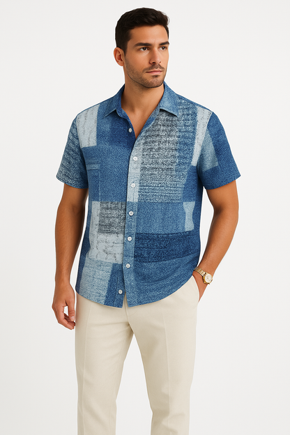 Moderne herenpolo met kleurrijk design – Venturo