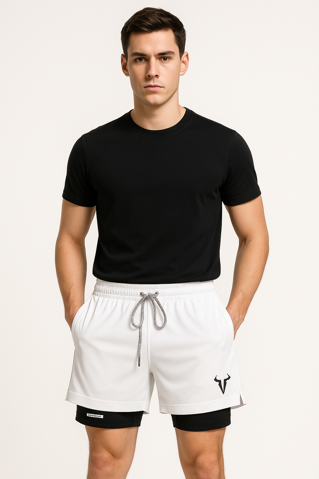 2-in-1 sportshorts voor heren met telefoonzak – Bram
