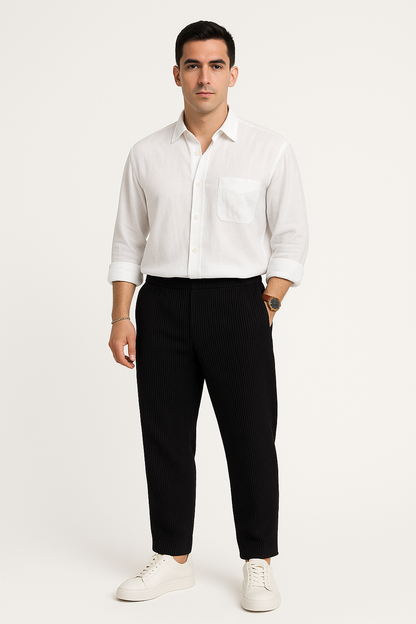 Luxe Herenbroek Old Money Stijl Tijdloos – Caelero