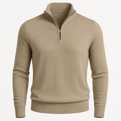 Merino herentrui met halve rits en comfort – Peter