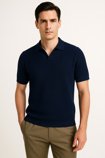 Casual Katoenen Polo T-shirt voor Dagelijks Comfort – Heinrich
