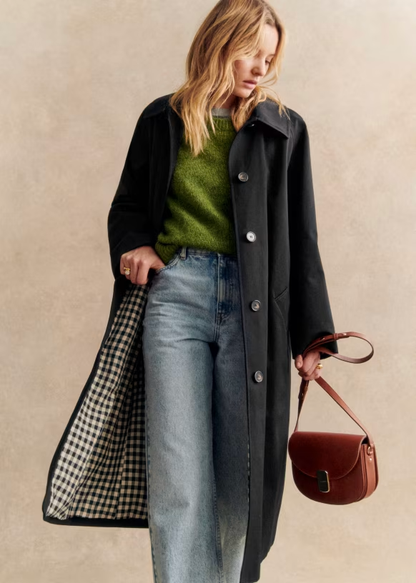 Lente Trenchcoat voor Dames met Ruitvoering – Maud