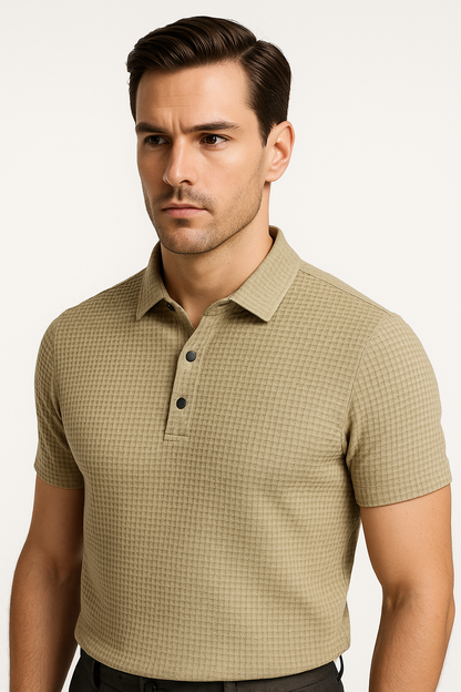 Ademende herenpolo met mesh en modern design – Robin