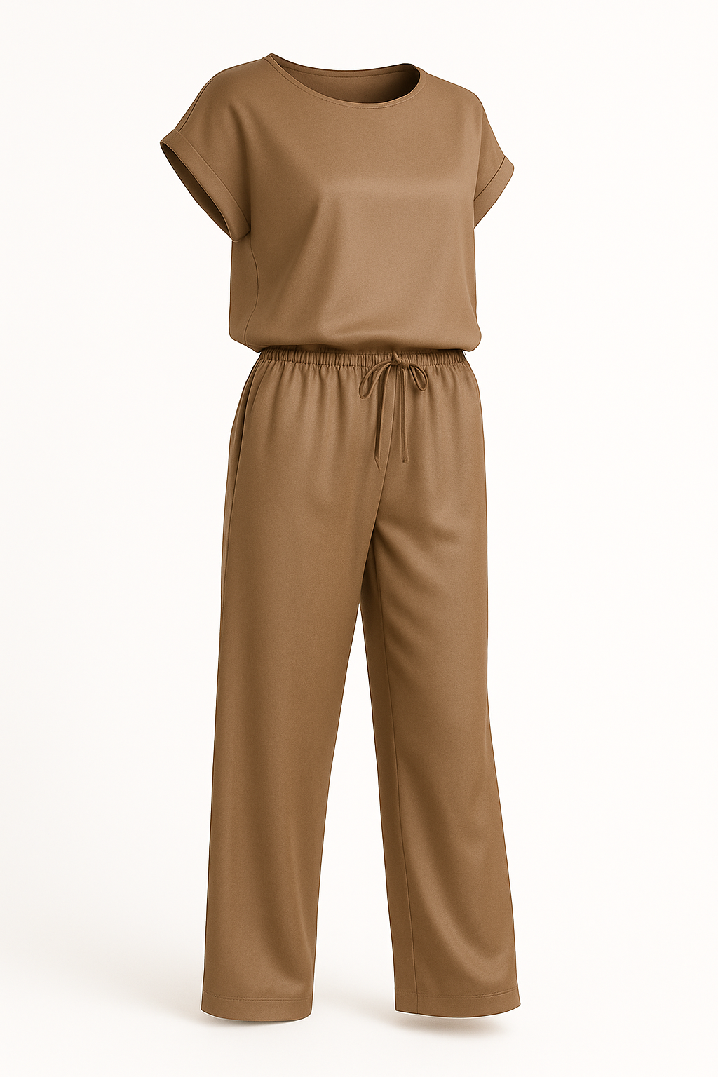 Luchtige tweedelige dames set met wijde broek – Lola