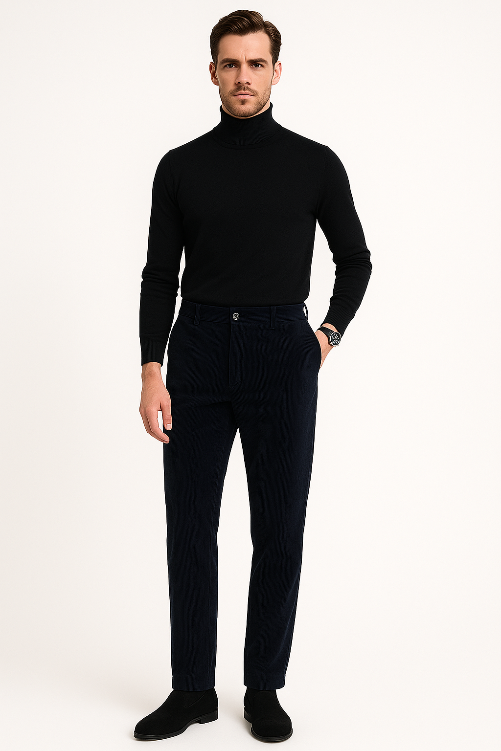Ribfluwelen broek heren stretch comfortabel en stijlvol – Dion