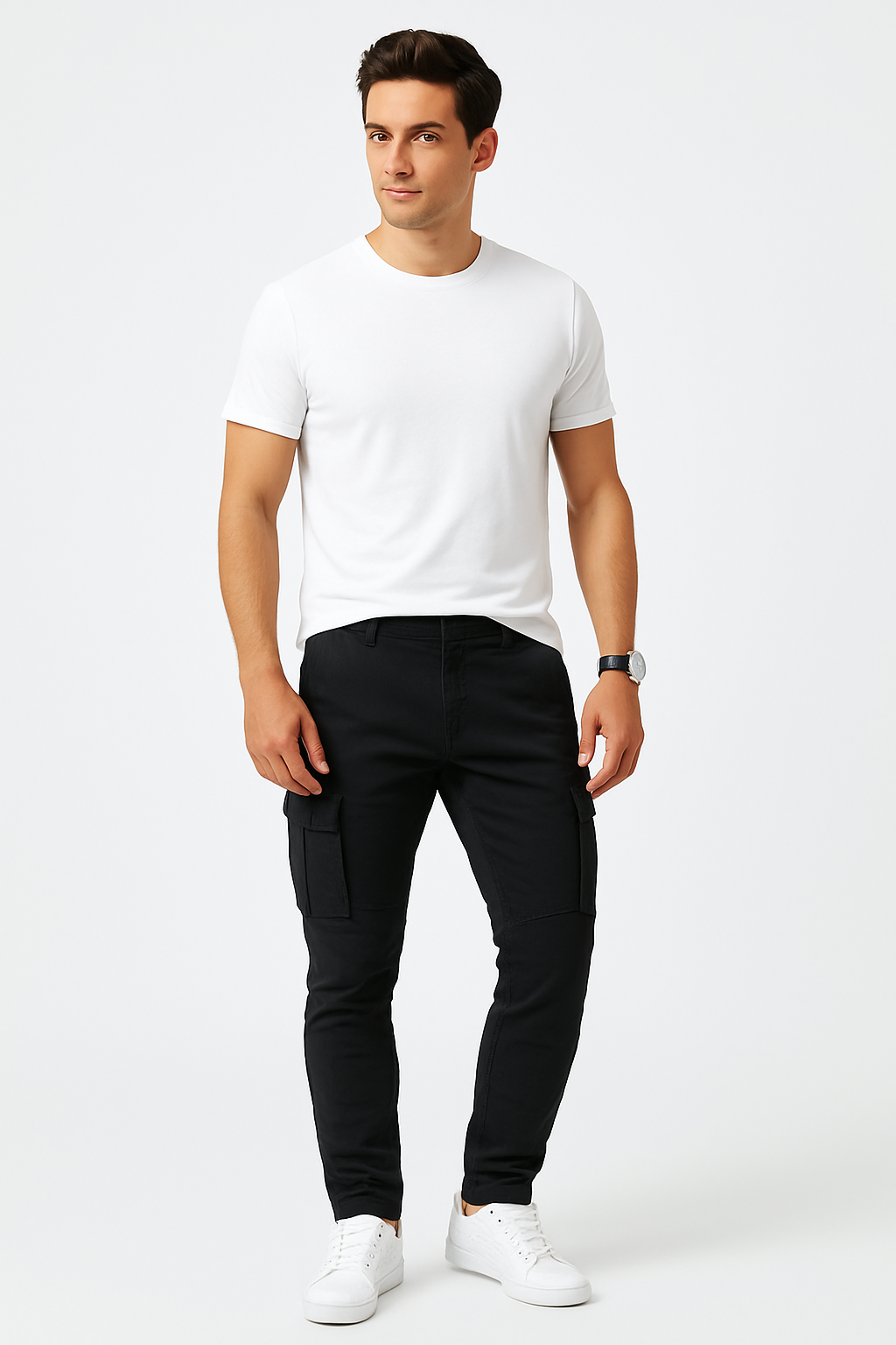 Stretch cargo broek heren – comfortabel met zakken – Casper