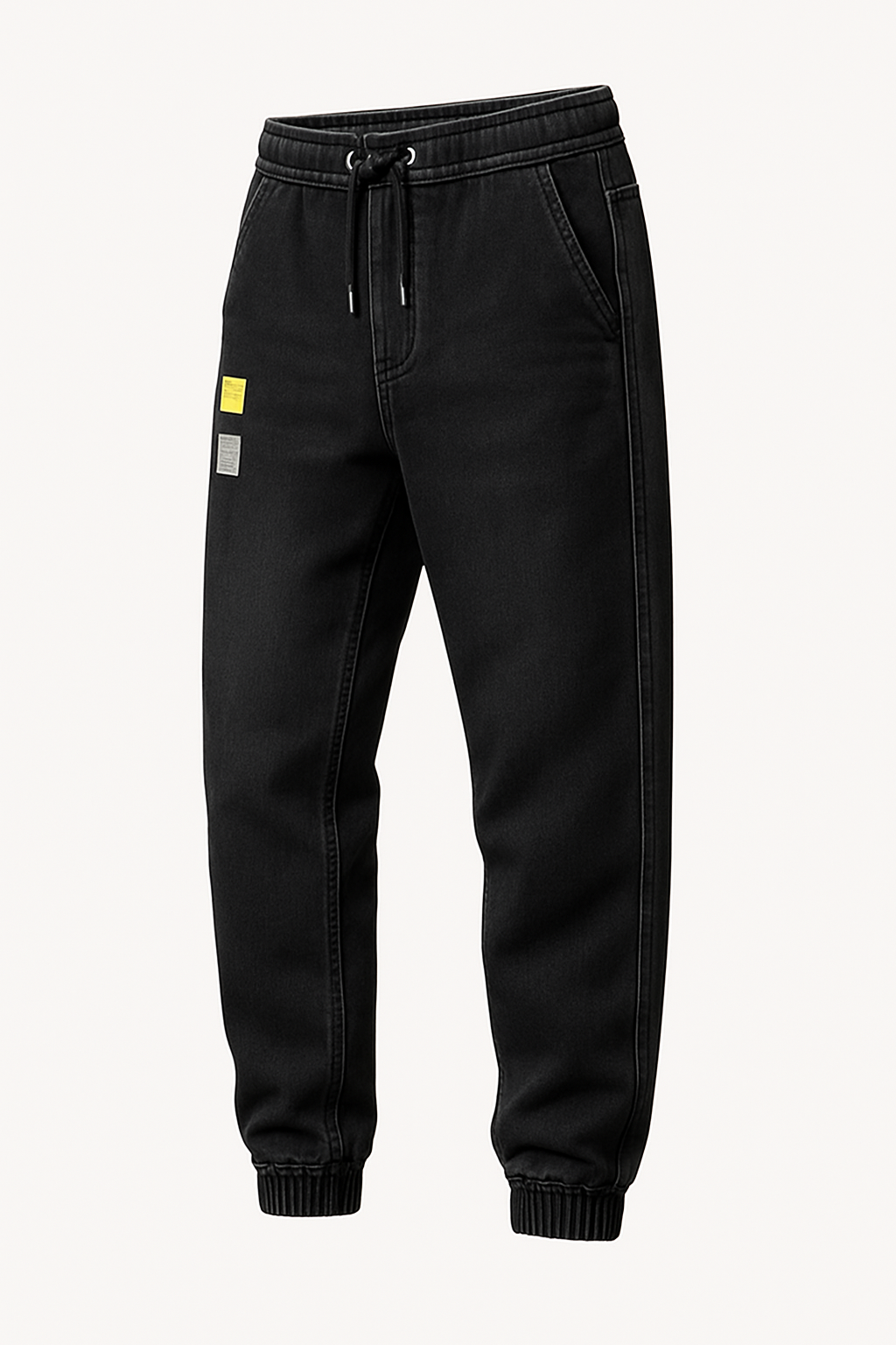 Denim joggers voor heren met elastische taille – Bas