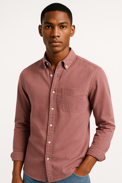 Casual herenoverhemd ademend katoen regular fit – Daan