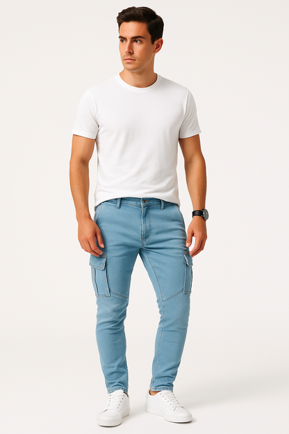 Stretch cargo broek heren – comfortabel met zakken – Casper