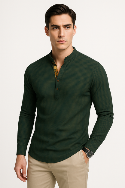 Herenshirt met lange mouwen – ademend en stijlvol – Dion