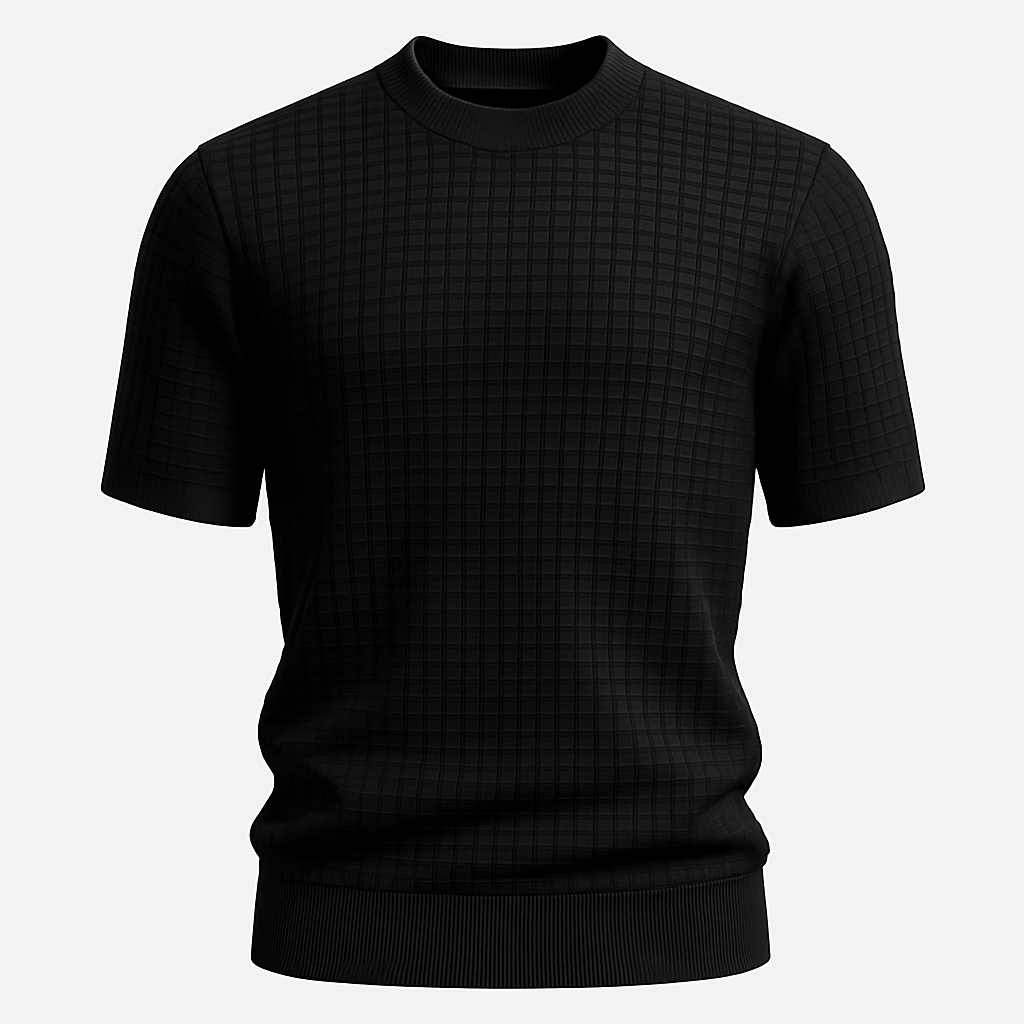 Casual heren T-shirt – ademend met wafelstructuur – Diederik