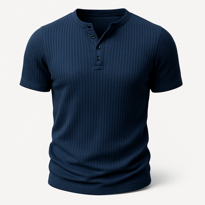 Slim fit Henley T-shirt voor heren – Wout