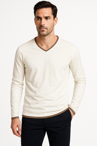 Herenoverhemd met V-Hals – Zomer Comfort Fit – Nakuro