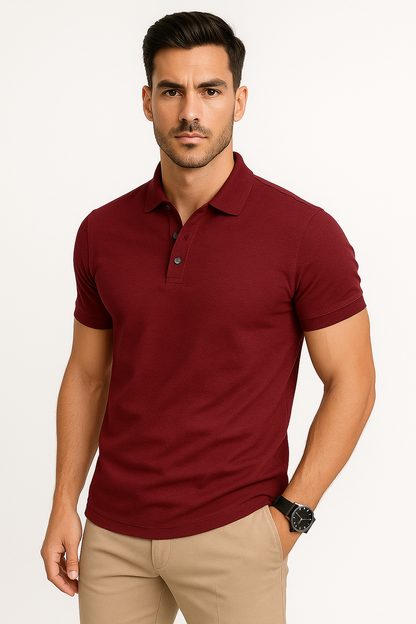 Elite Musclefit Polo met Knoopjes voor Heren – Max