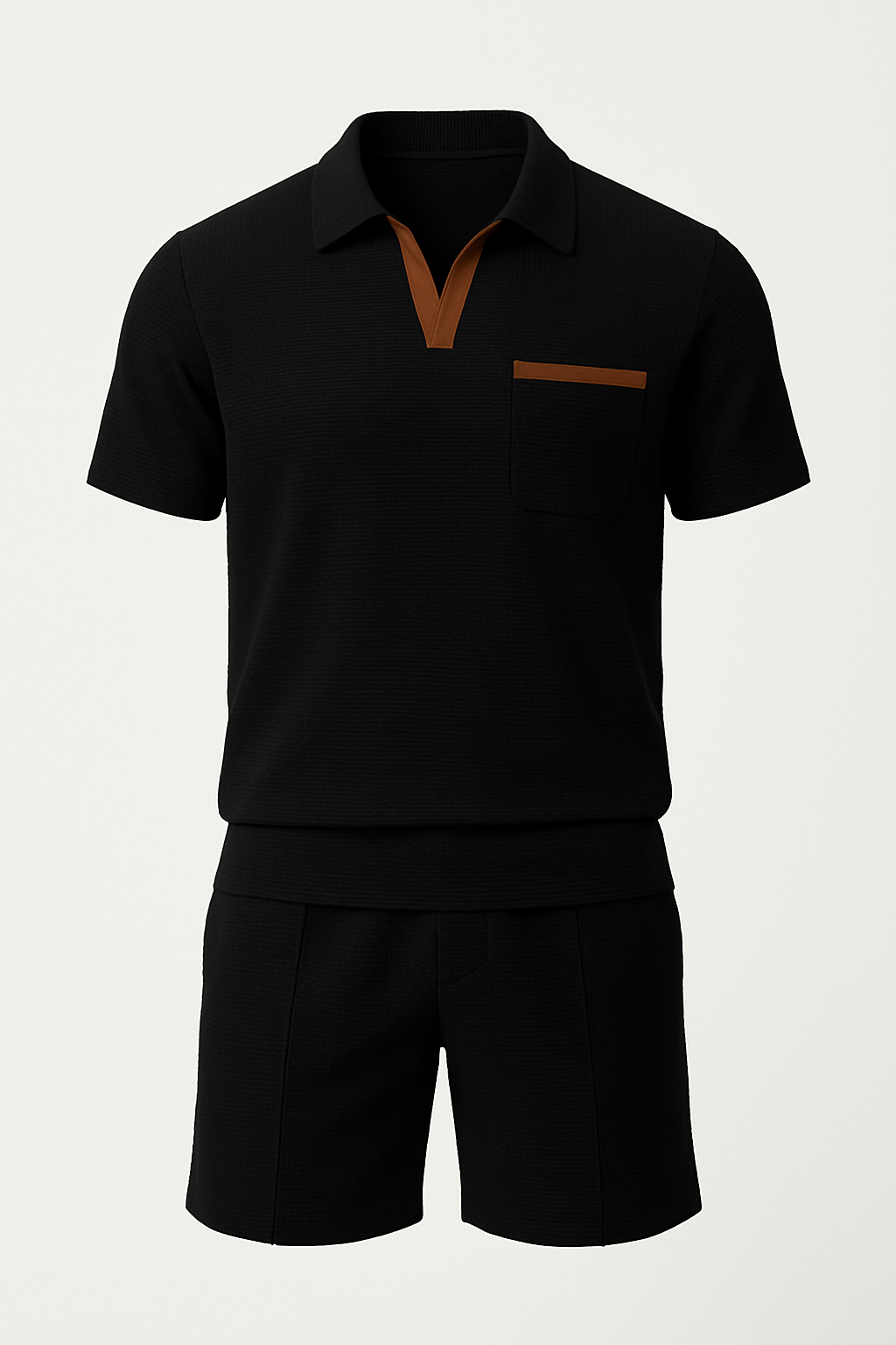 Korte mouwen heren shirt V-hals casual zomer – Dirk
