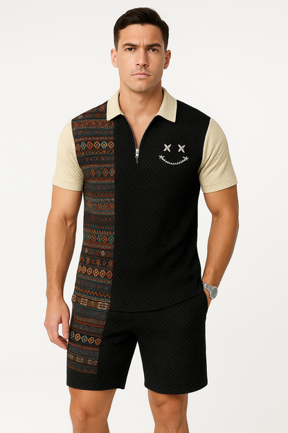 Zomerse herenset met poloshirt en shorts – Arie