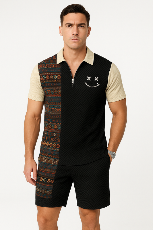 Zomerse herenset met poloshirt en shorts – Arie