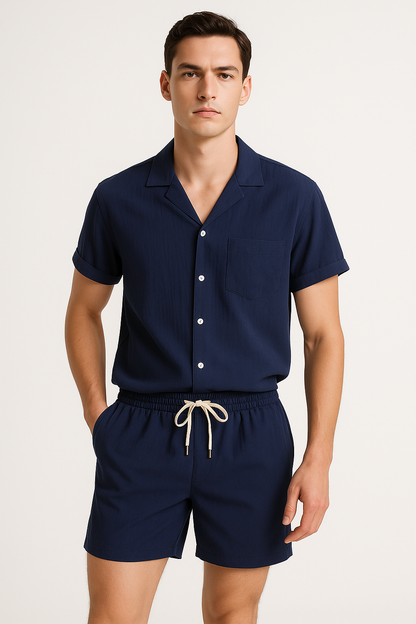 Tweedelige zomerset voor heren met relaxte pasvorm – Nick