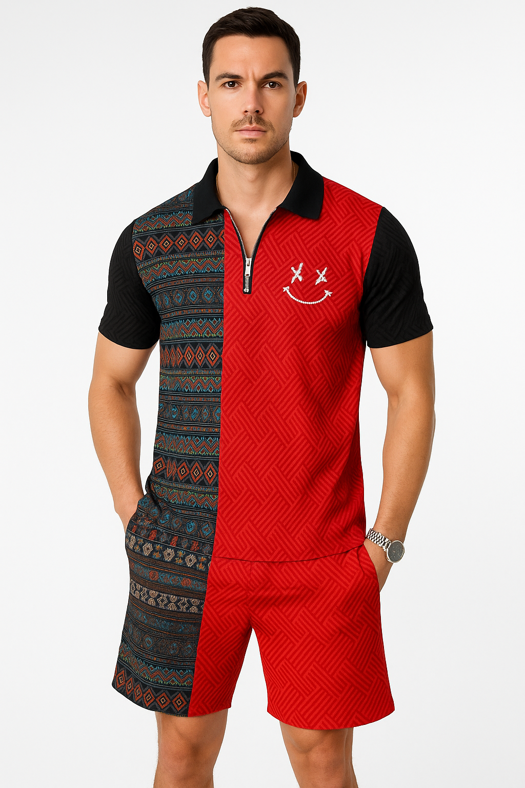 Zomerse herenset met poloshirt en shorts – Arie