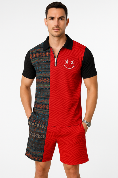 Zomerse herenset met poloshirt en shorts – Arie