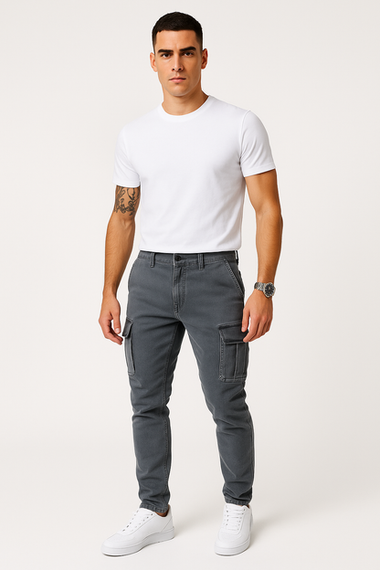 Stretch cargo broek heren – comfortabel met zakken – Casper