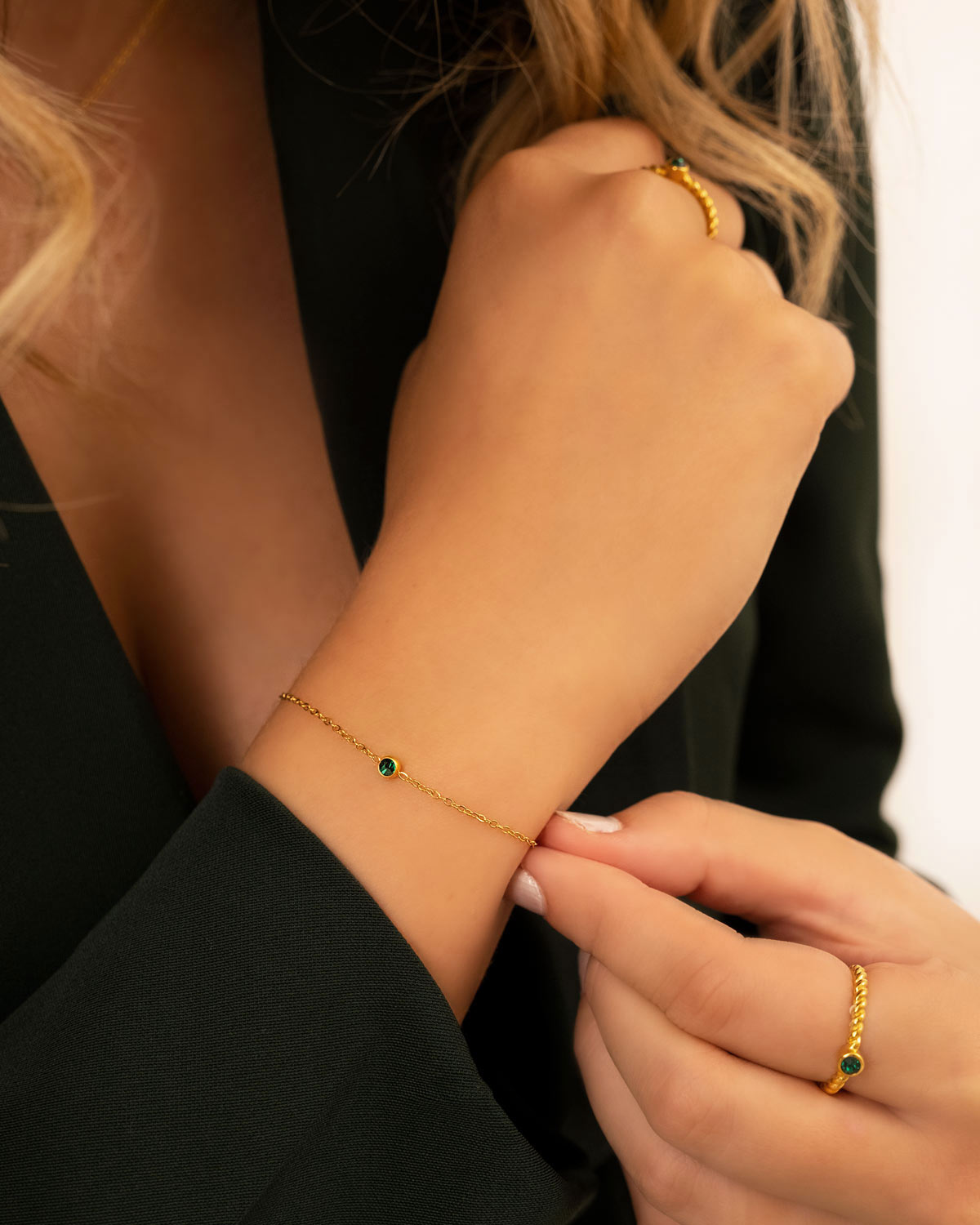 Geboortesteen Armband van Zilver en Goud – Persoonlijk Cadeau – Astralia