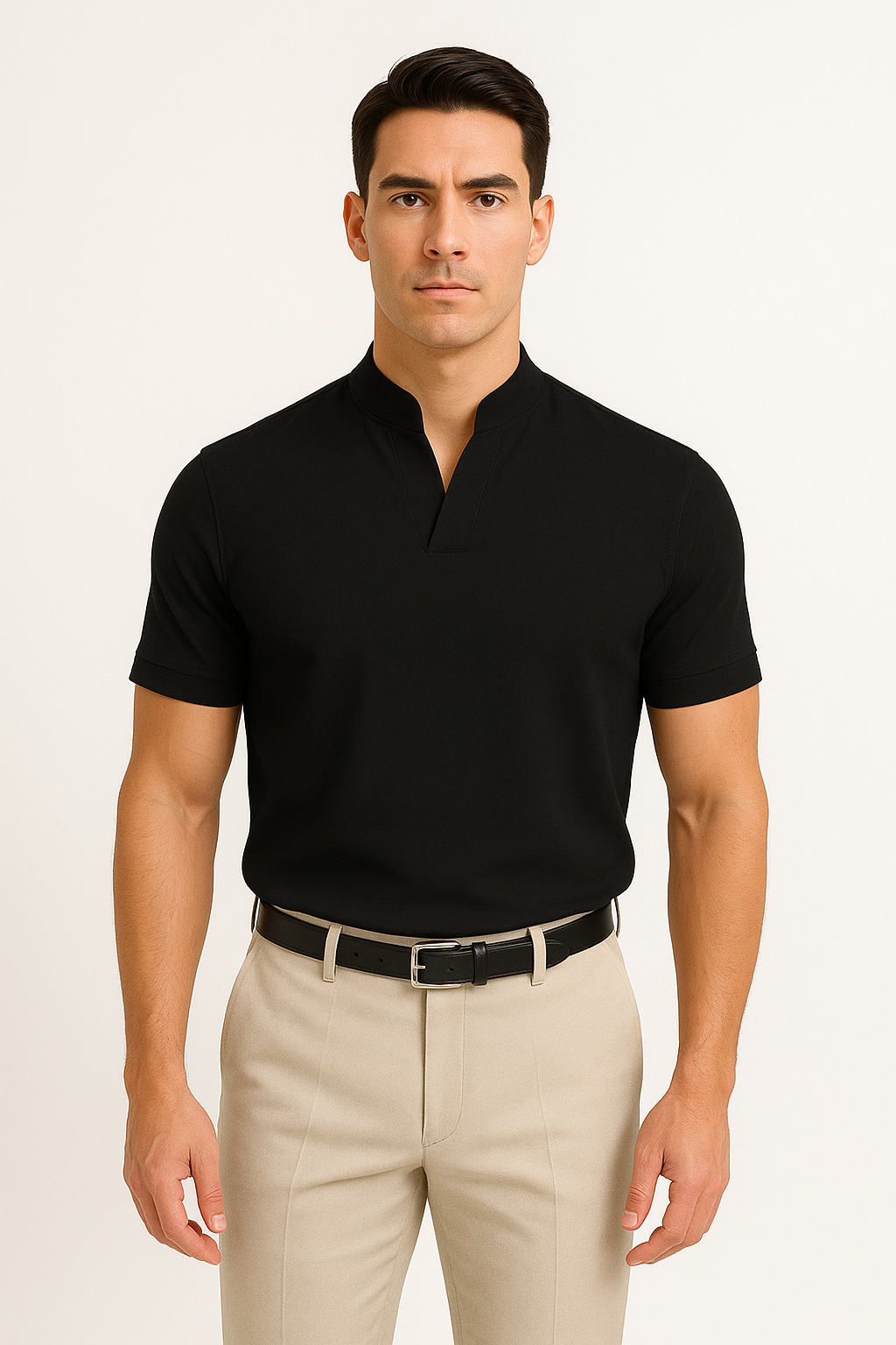 Sportief Overhemd Heren – Stretch, Casual V-hals | Flynzor
