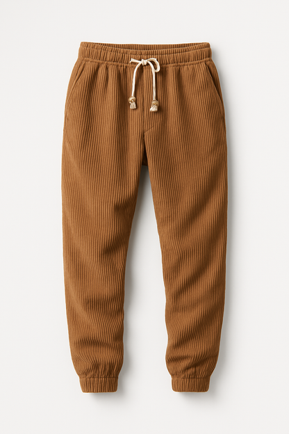 Moderne corduroy broek met Japanse stijlaccenten – Dirk