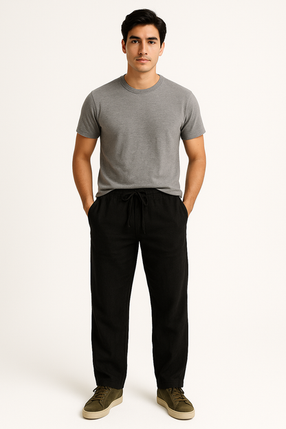 Linnen Herenbroek – Baggy Zomer Comfort Fit – Tenaro