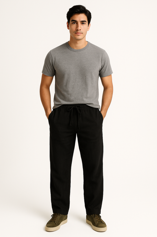 Linnen Herenbroek – Baggy Zomer Comfort Fit – Tenaro