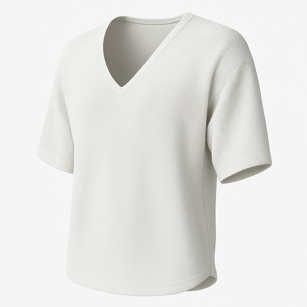 Oversized V-hals T-shirt heren zomer casual look – Jan