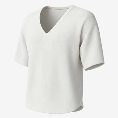 Oversized V-hals T-shirt heren zomer casual look – Jan