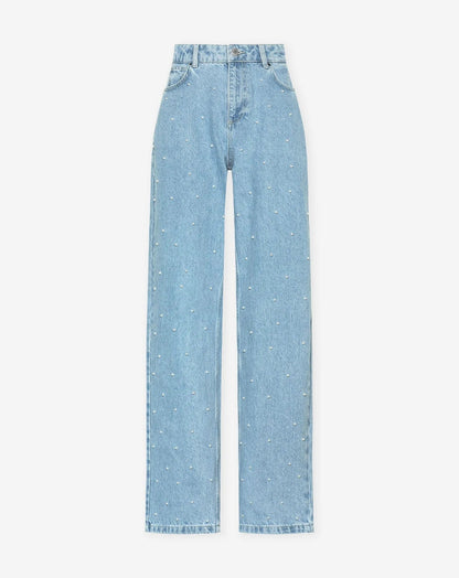 Glitter pailletten denim jeans voor dames – Olivia