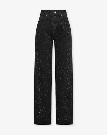 Glitter pailletten denim jeans voor dames – Olivia