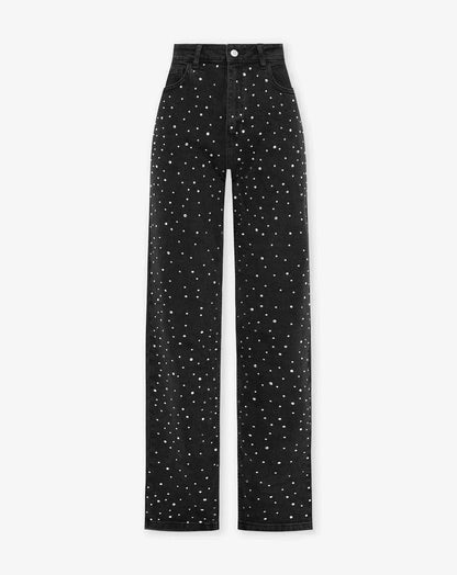 Glitter pailletten denim jeans voor dames – Olivia