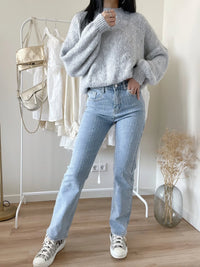 Glitter pailletten denim jeans voor dames – Olivia