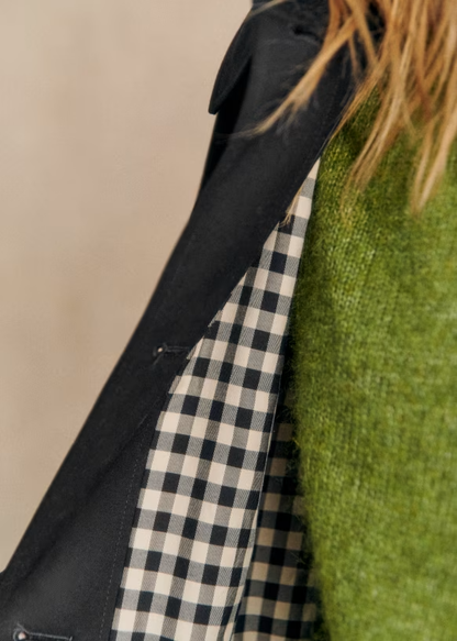 Lente Trenchcoat voor Dames met Ruitvoering – Maud