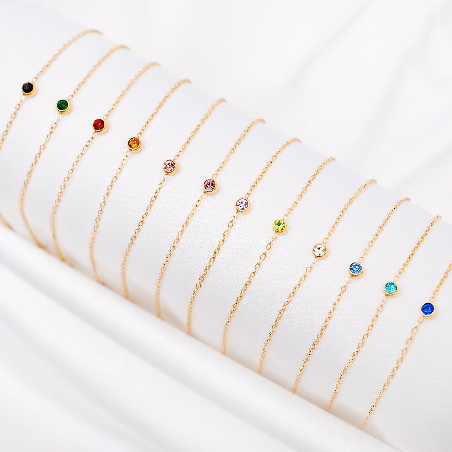 Geboortesteen Armband van Zilver en Goud – Persoonlijk Cadeau – Astralia