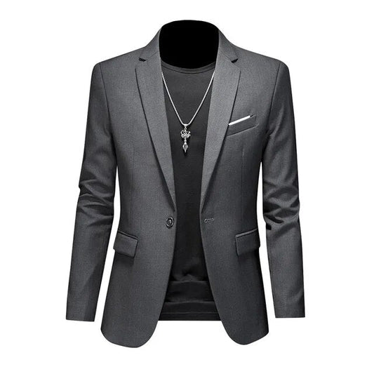 Heren Blazer Slim Fit Eén Knoop Formele Kleding – Milan