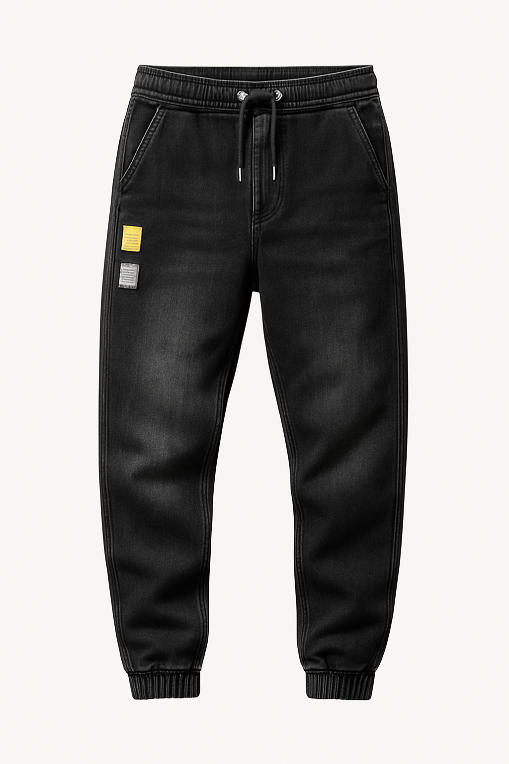 Denim joggers voor heren met elastische taille – Bas